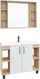 Grossman Мебель для ванной Флай 100 дуб сонома/белая – фотография-1